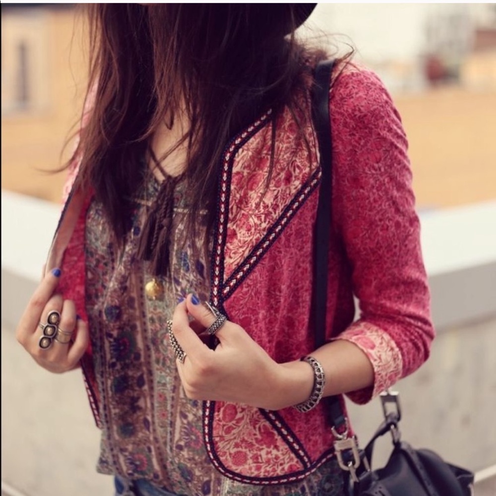 American Eagle Paisley Embroidered Cardigan